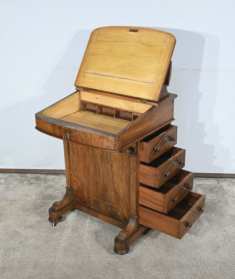 Victorian Davenport Walnut Desk, England – 19th Century photo 2884.0