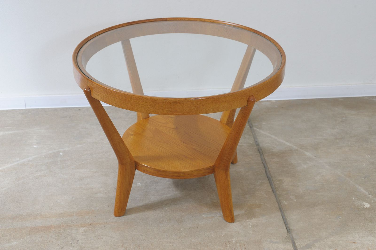 Fully Renovated Glazed Coffee Table By Kropacek & Kozelka, 1944 photo for sale