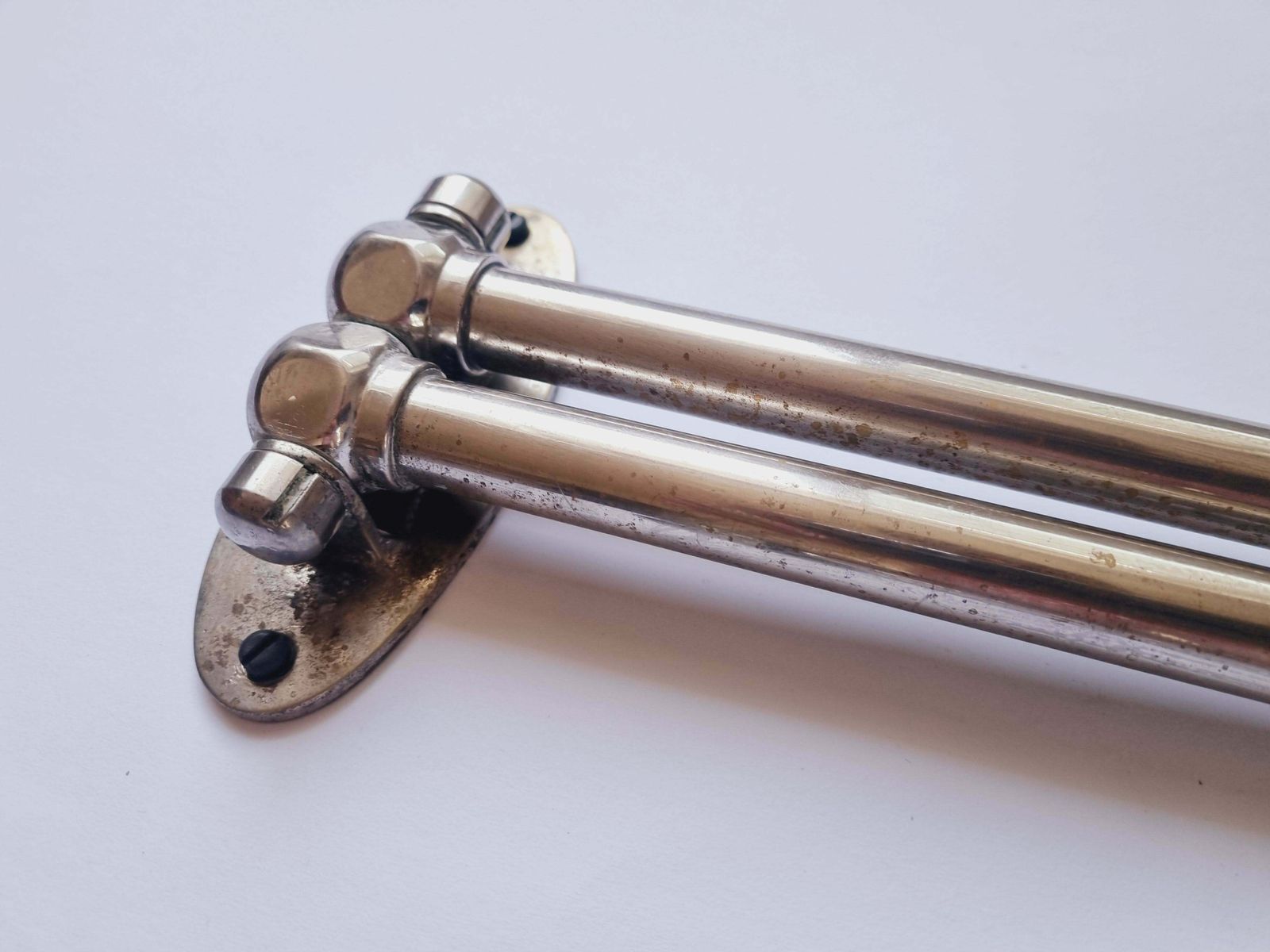 Set Of Two Functionalism, Art Deco Chrome Towel Holders, 1930s photo 291.0