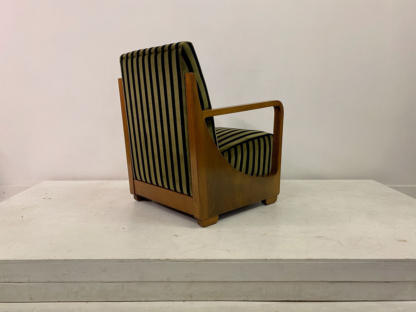 1930s Dutch Armchair In Striped Velvet photo buy