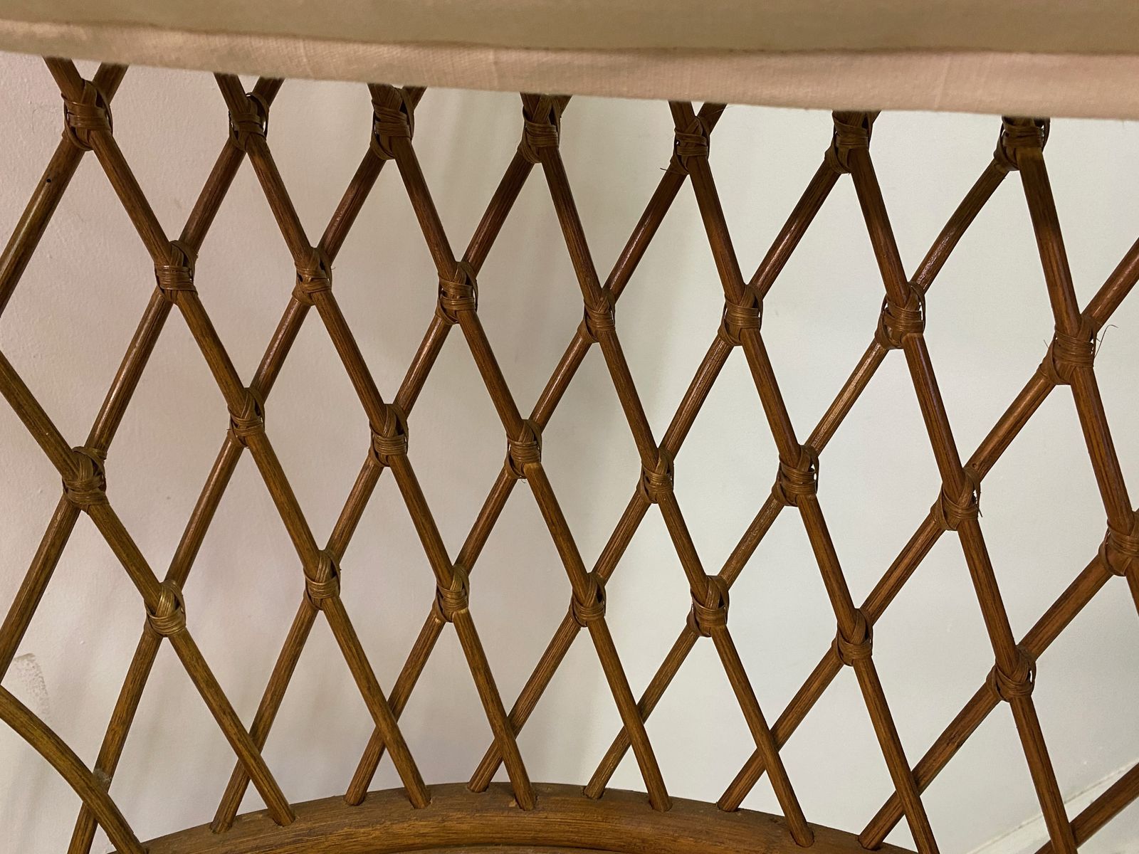 Pair Of 1980s High Back Bamboo Chairs With Ottomans photo vinterior