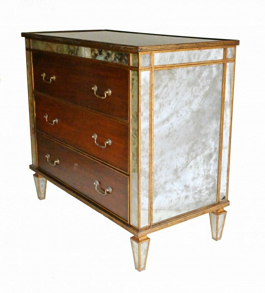 Art Deco Commode Mirrored Chest Of Drawers photo Furniture