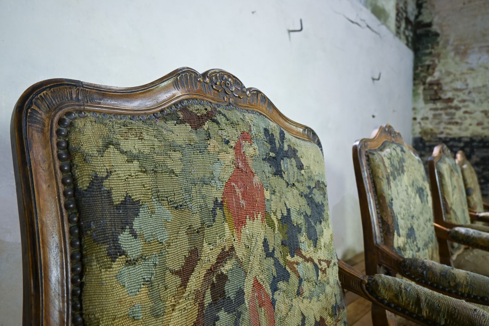 A Set Of Four 19th Century French Louis XV Fauteuils Open Armchairs photo for sale