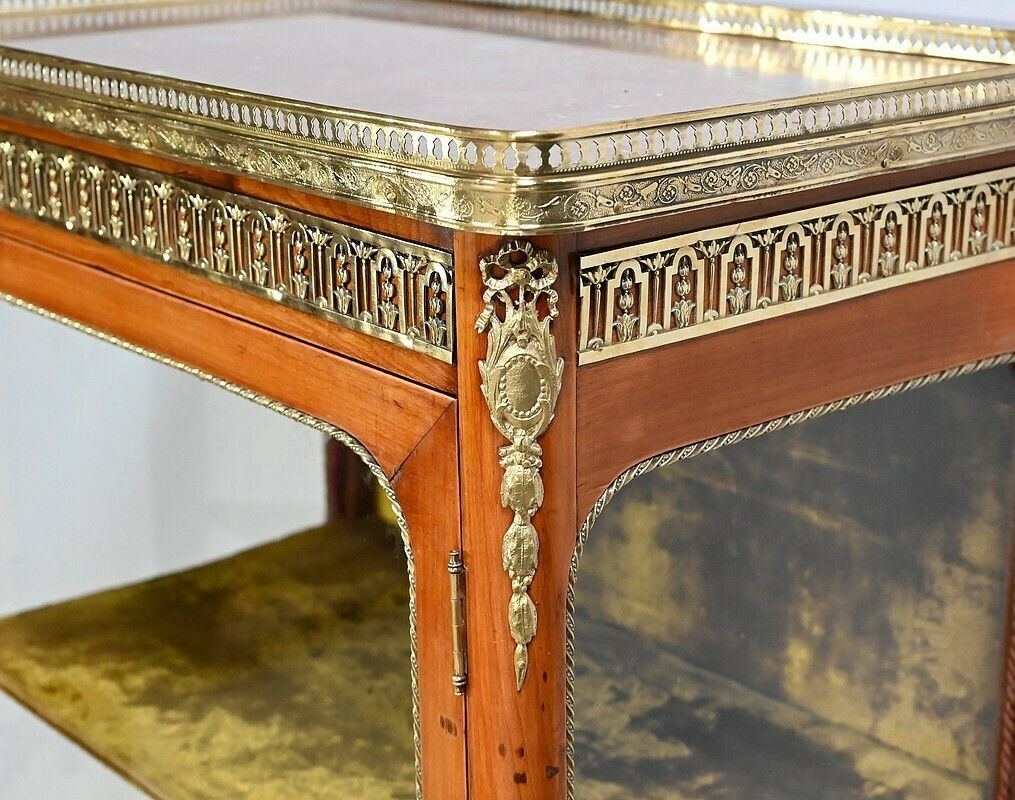 Small Showcase In Solid Cherry, Louis XV Louis XVI Transition – Early 20th Century photo buy