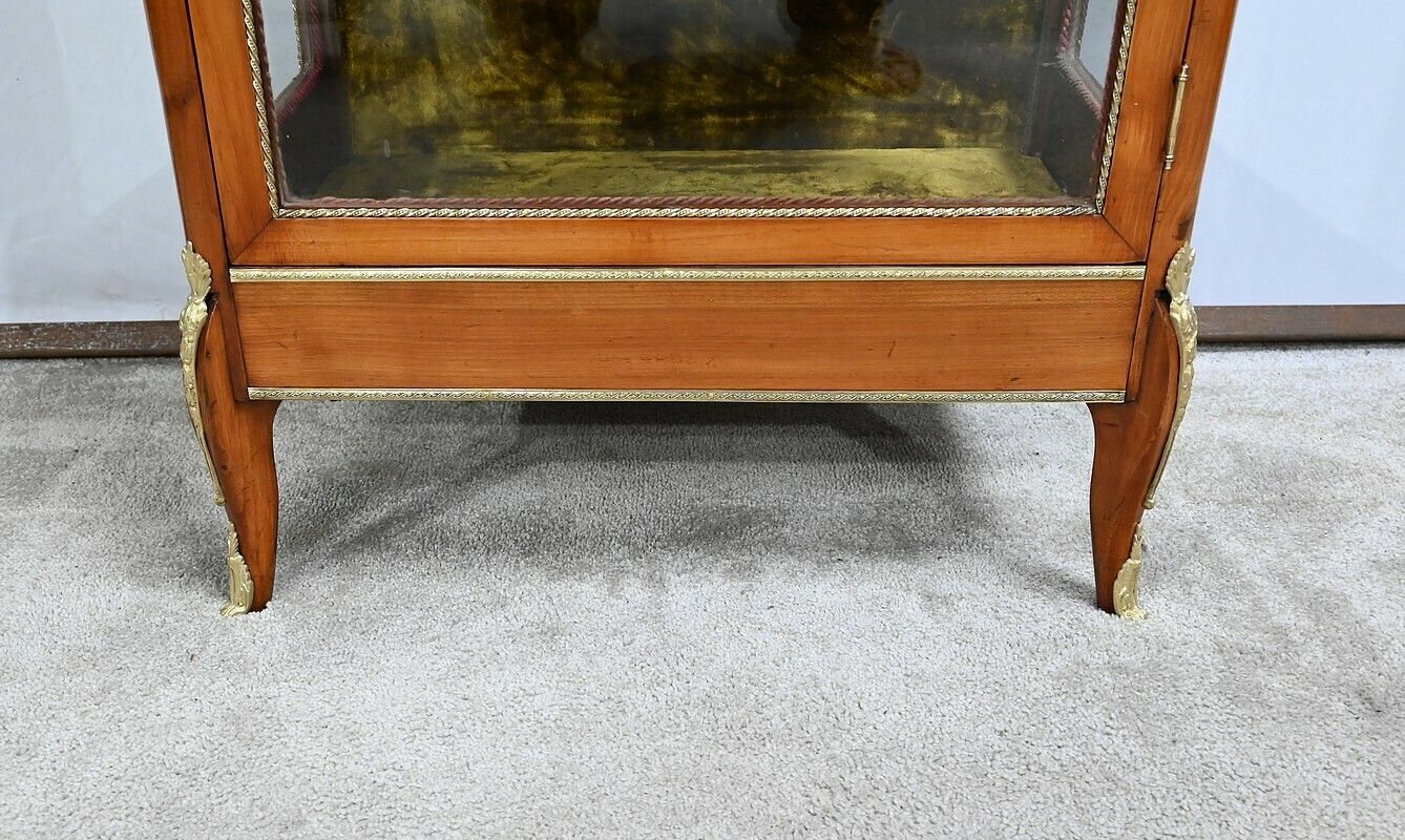 Furniture Small Showcase In Solid Cherry, Louis XV Louis XVI Transition – Early 20th Century photo