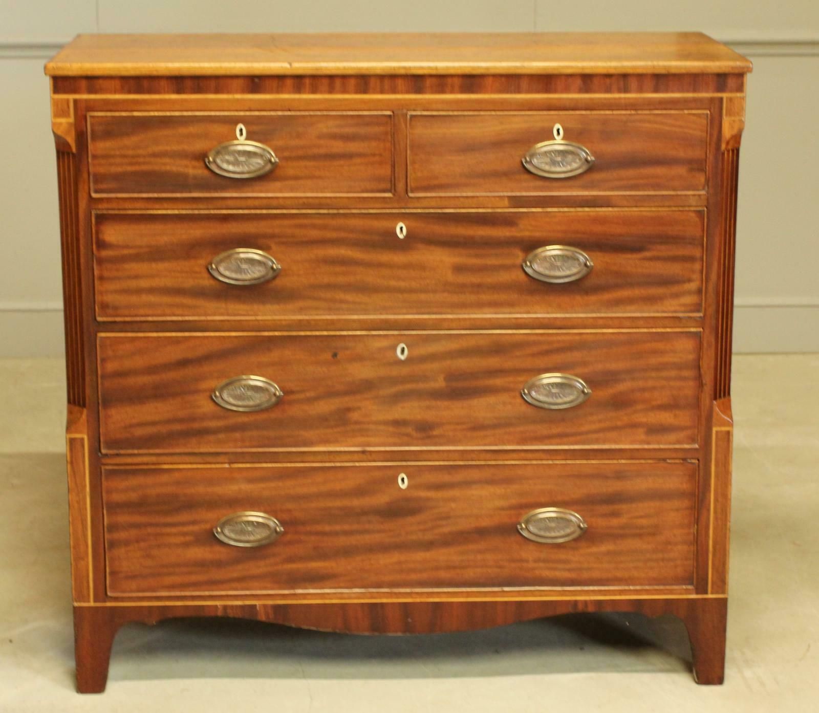 Victorian Inlaid  Chest Of Drawers