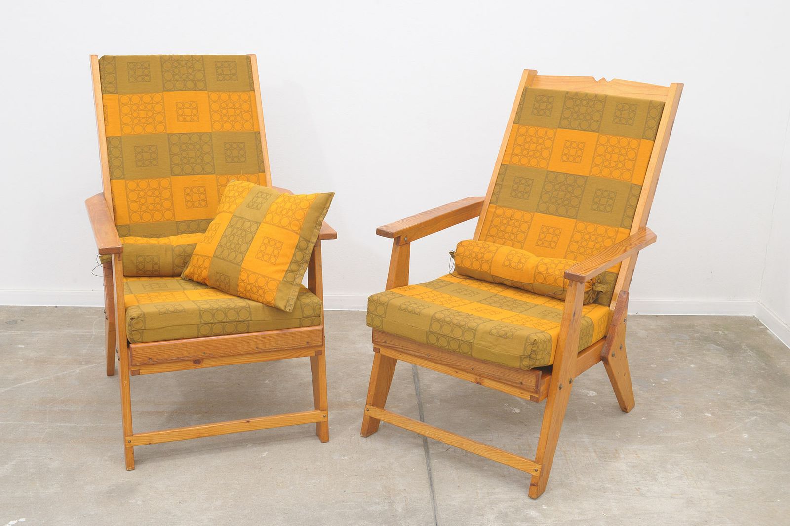 Scandinavian Style Pine Wood Armchairs, 1970´S, Set Of 2