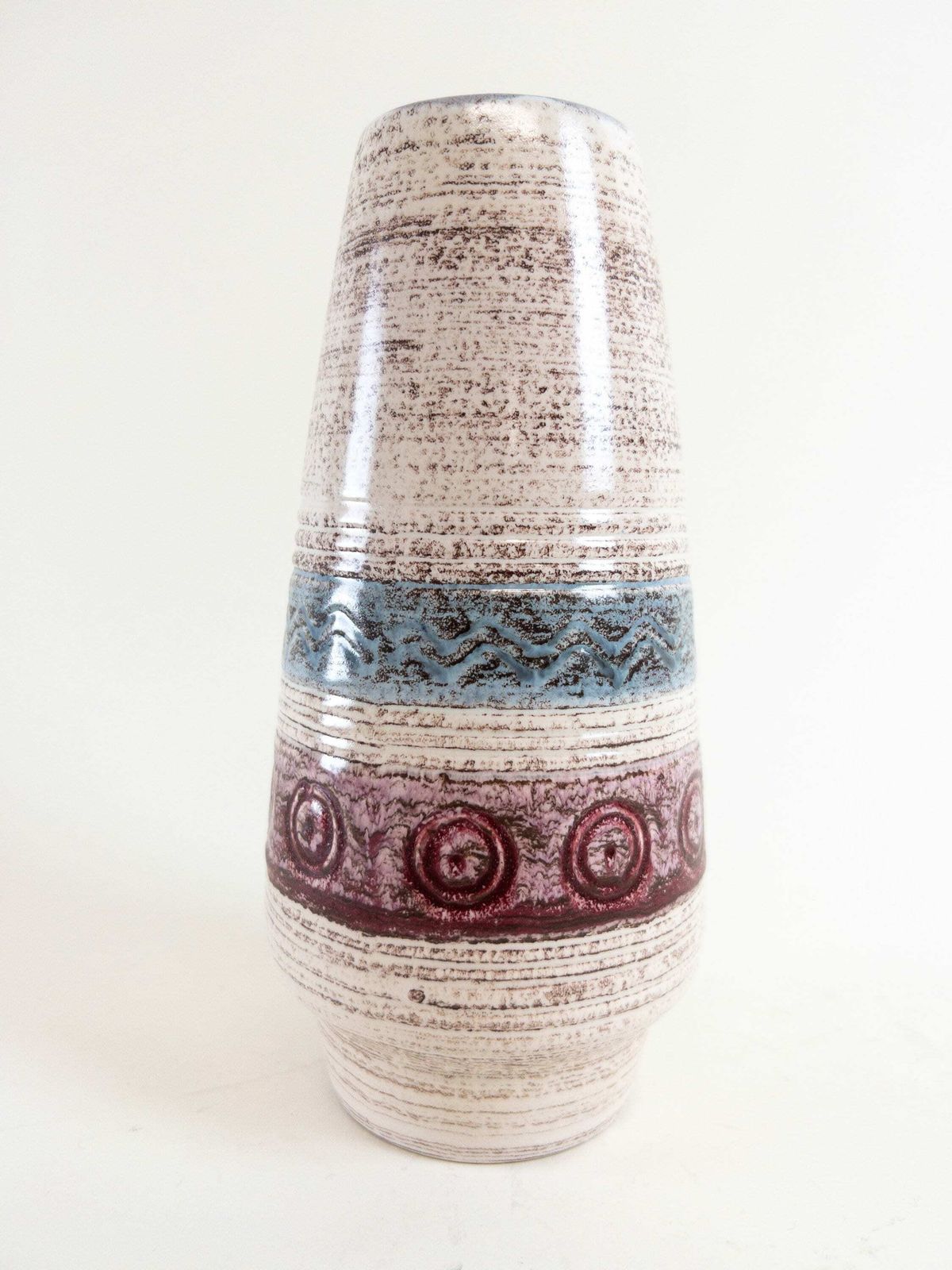 East German Pottery By Strehla Veb Ceramic   Vintage Ceramic Vase Tulip Footed Vase Made In East Germany photo Home Decor