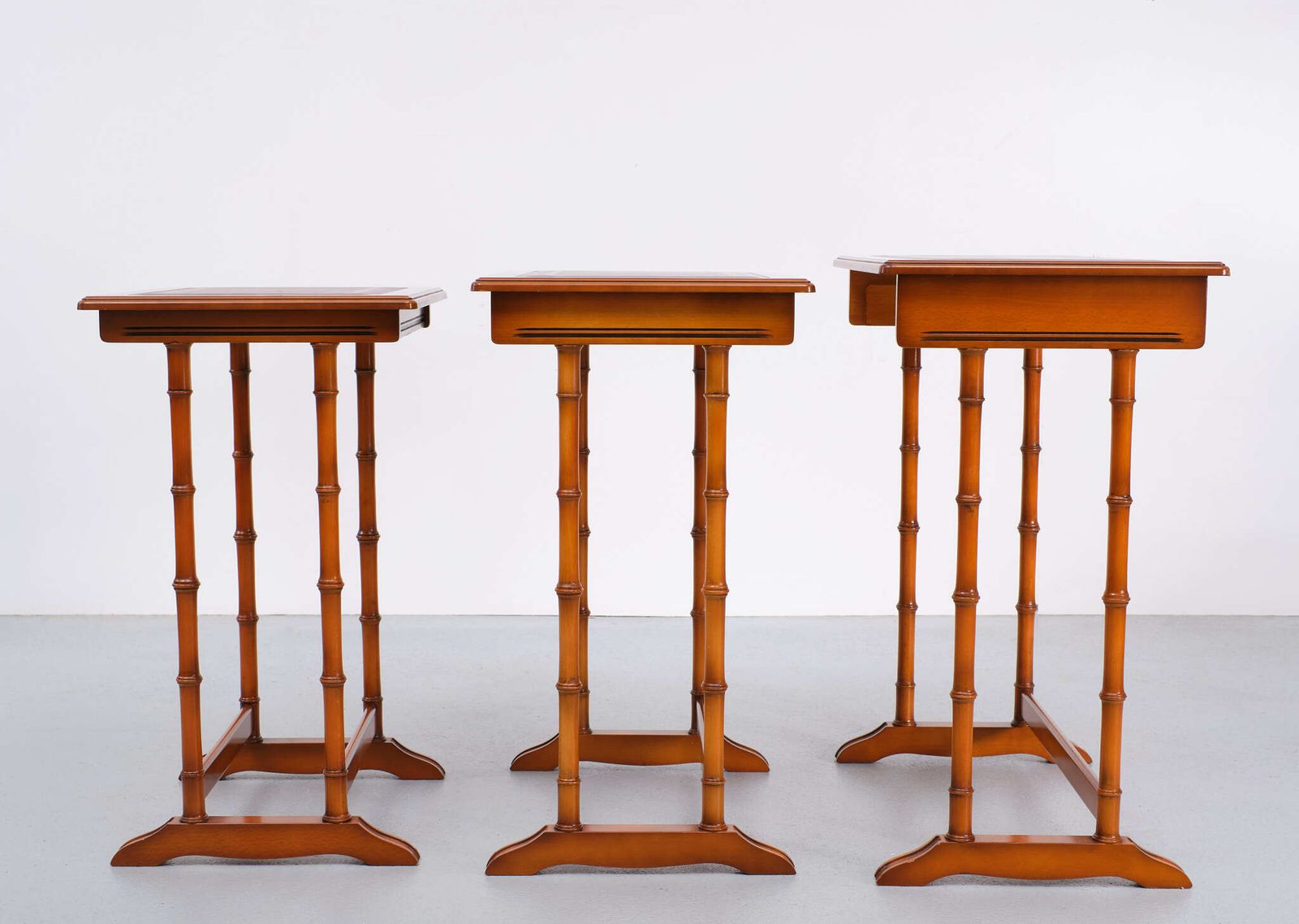 Furniture English Cherrywood Nesting Tables From Heldense, 1978, Set Of 3 photo