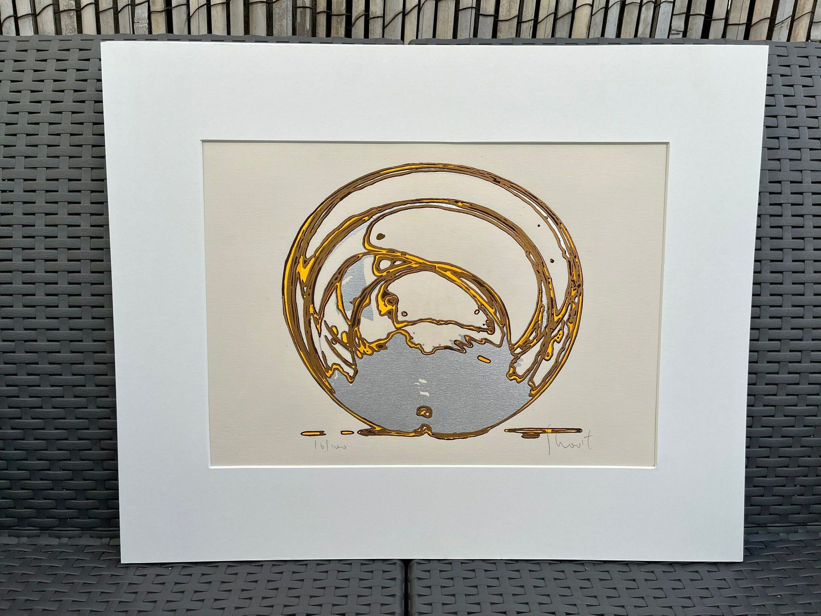 Original Vintage Hand Signed Silkscreen Print Ami Shavit (B1934) Israel photo furniture