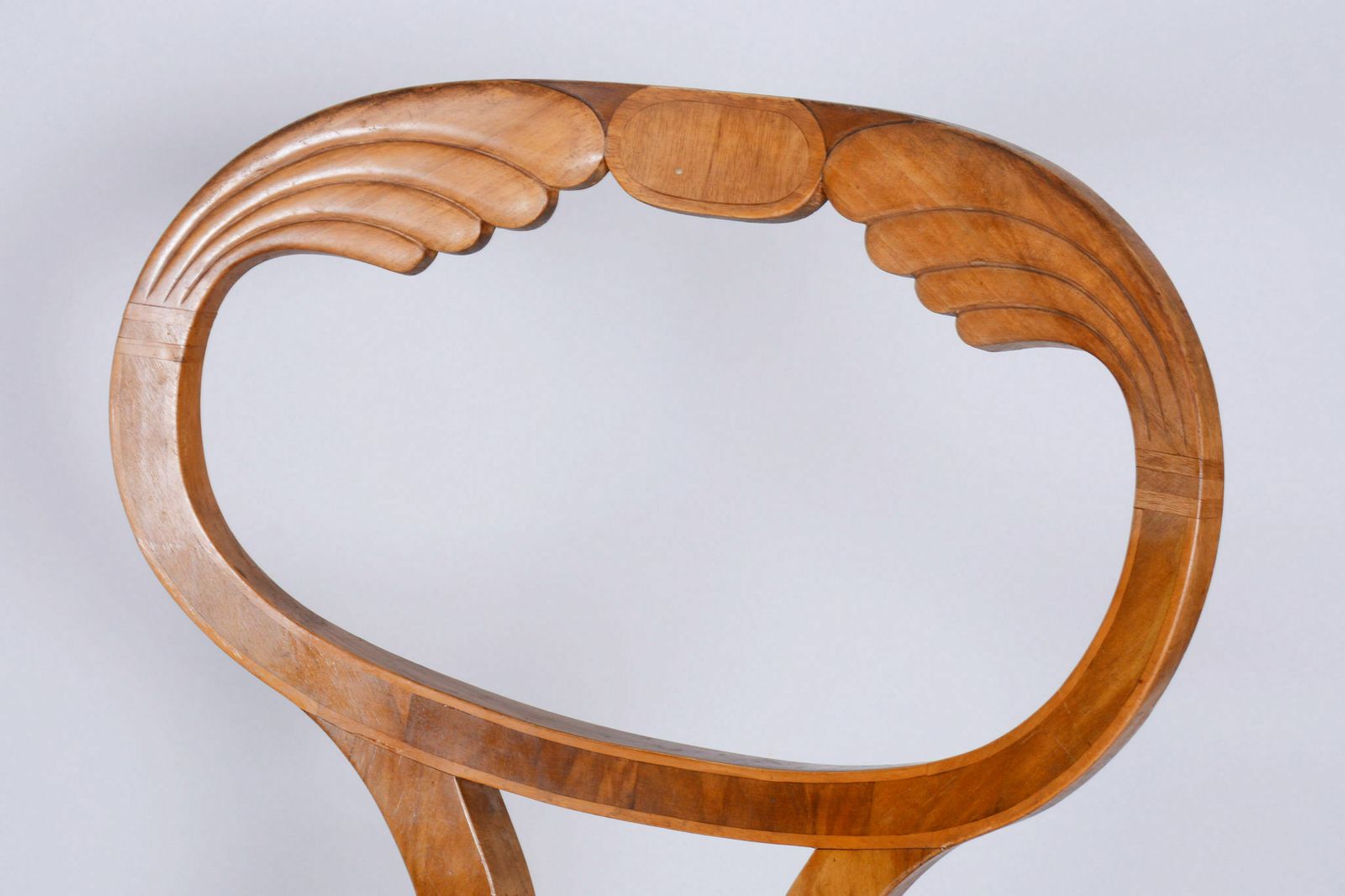 photo for sale Restored Biedermeier Set Of Four Oak Chairs, Walnut Veneer, Stable Construction, Revived Polish, Vienna, Austria, 1820s