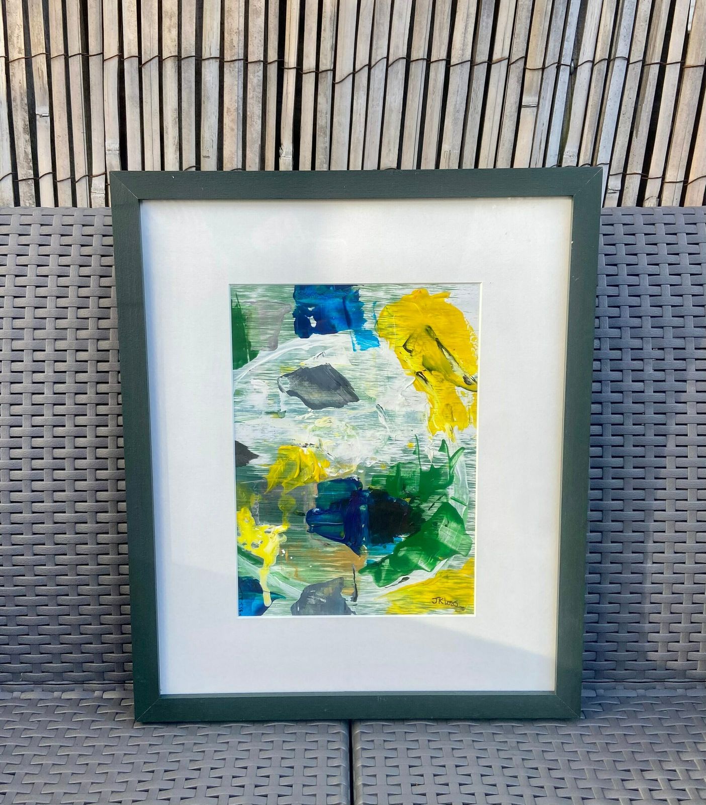 Original Framed Mixed Media Painting ‘Untitled’ J Kloss photo for sale
