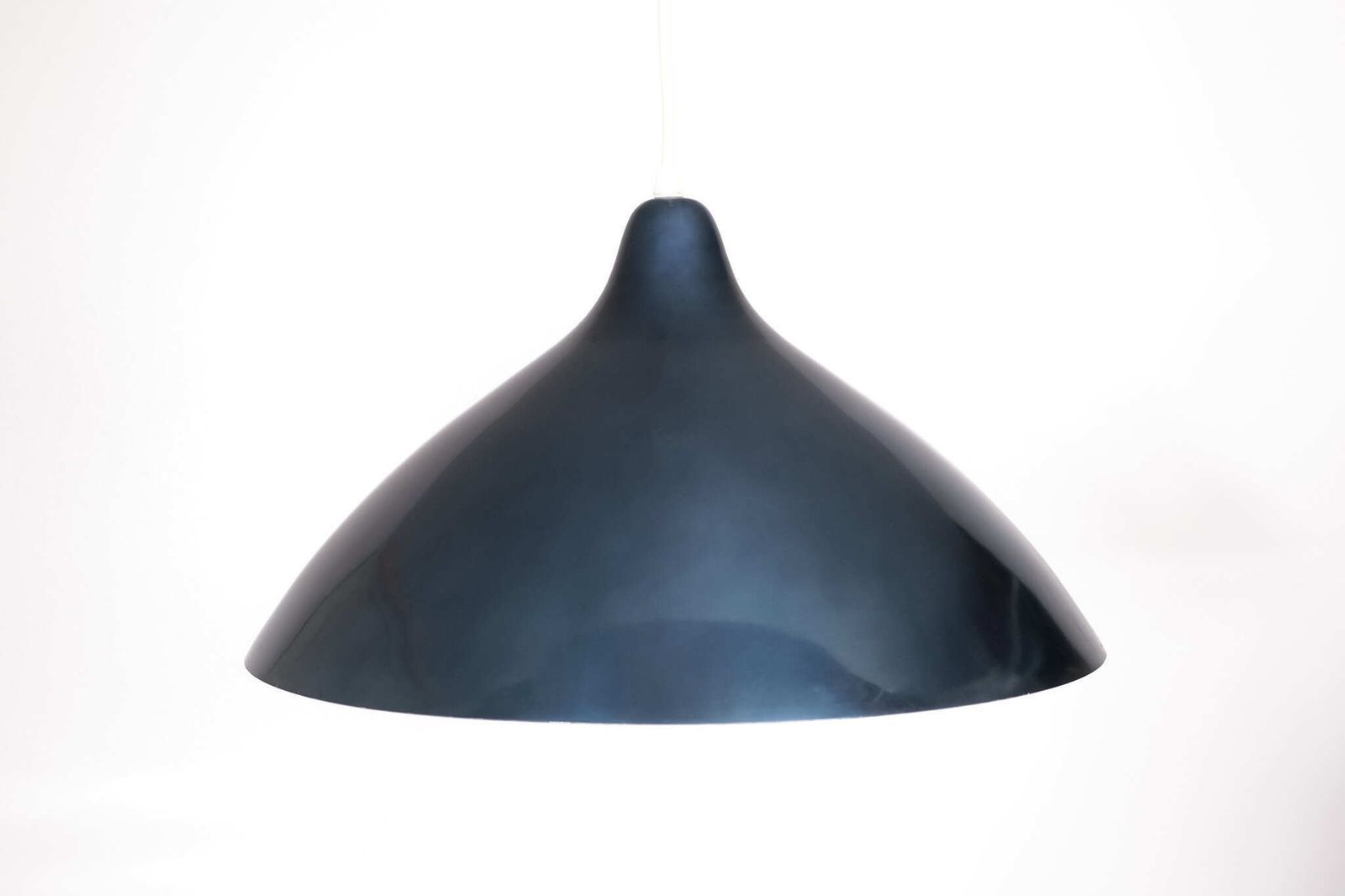 Petrol Blue Pendant Lamp By Lisa Johansson Pape For Orno, 1950s photo furniture