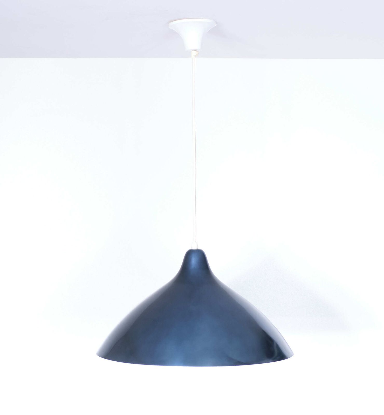 Petrol Blue Pendant Lamp By Lisa Johansson Pape For Orno, 1950s