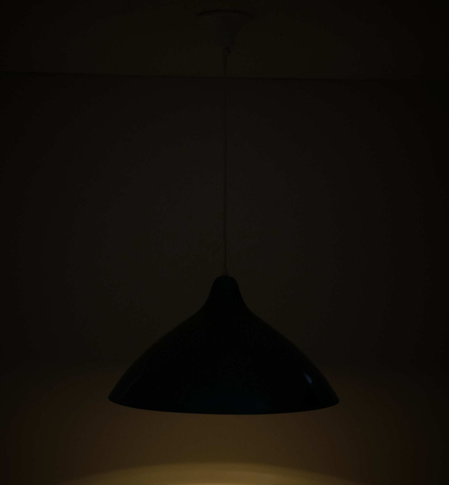 Petrol Blue Pendant Lamp By Lisa Johansson Pape For Orno, 1950s photo buy