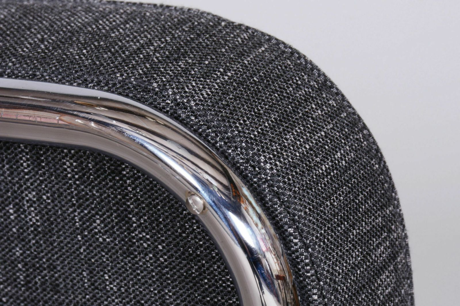 Restored Bauhaus Small Chair, Chrome Plated Steel, Professionally Cleaned Chrome, Czechia, 1940s photo 750.0