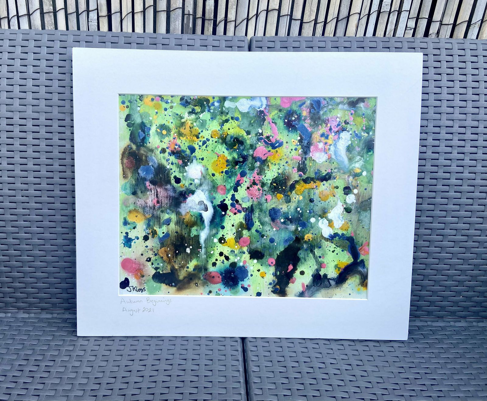 Original Mixed Media Painting ‘Autumn Beginnings’ J Kloss photo furniture
