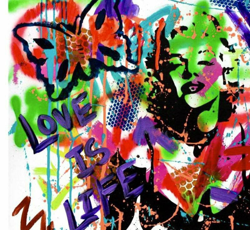 Nastya Rovenskaya Original Mixed Media Shadow Of Marilyn Monroe photo for sale