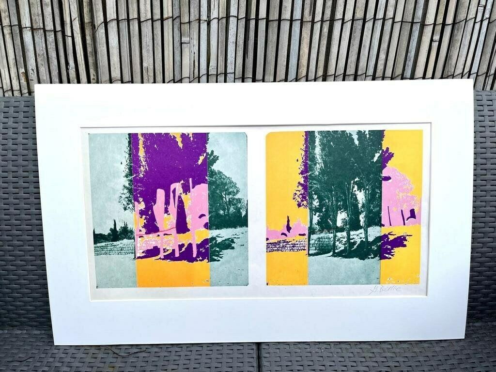 Original Vintage Hand Signed Screen Print Georgette Batlle ‘Ropes’
