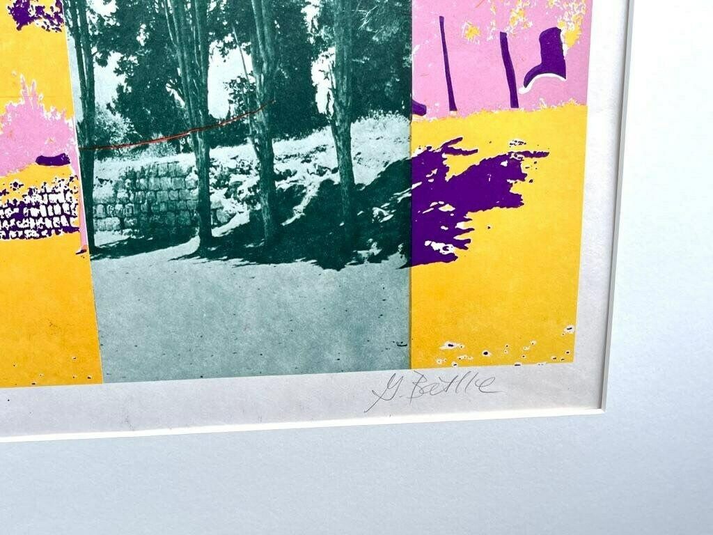 Original Vintage Hand Signed Screen Print Georgette Batlle ‘Ropes’ photo furniture