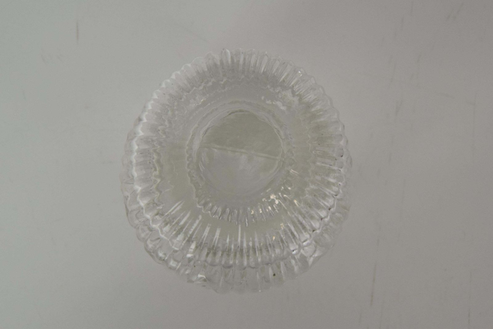 Mid Century Crystal Glass Can, 1950's. photo 212.0