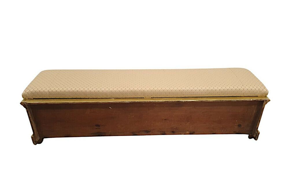 A Very Rare 19th Century Giltwood Country House Jardineire Converted To A Long Stool photo buy