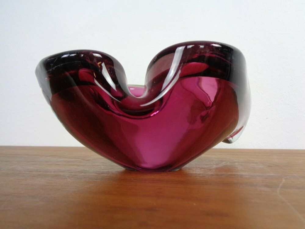 photo furniture Large Sommerso Murano Glass Ashtray By Flavio Poli, Italy, 1960s