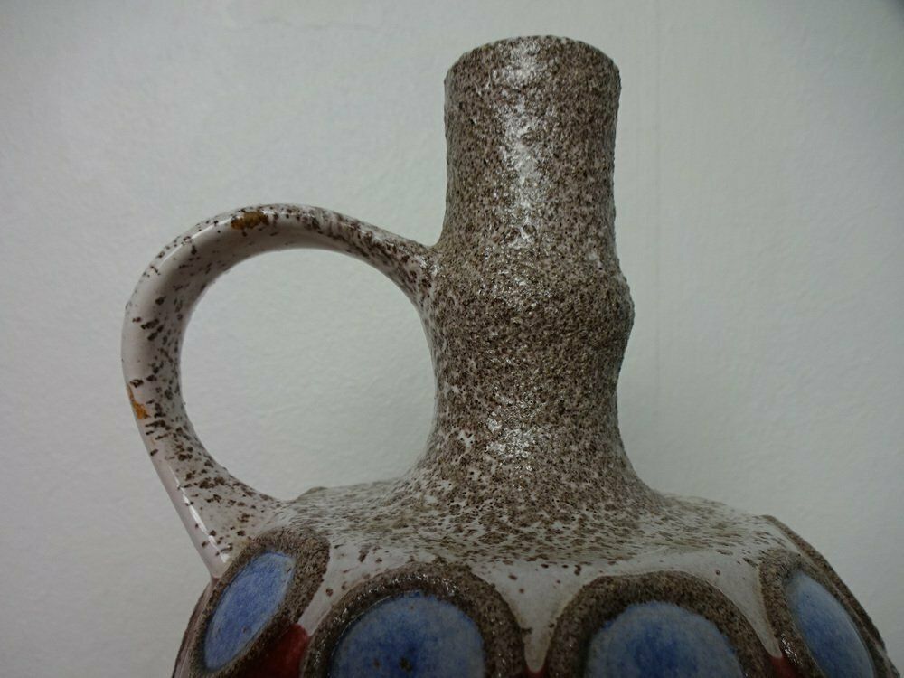 Fat Lava Ceramic Vase From Veb Haldensleben, East Germany, 1970s photo for sale