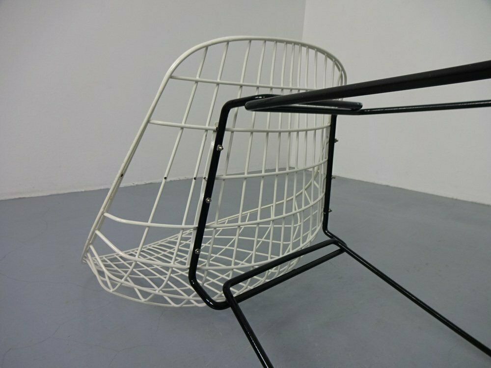 Wire Side Chair By Cees Braakman For Pastoe, 1950s photo vintage