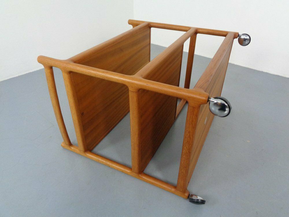 photo for sale Danish Teak Serving Cart By Johannes Andersen For Cfc Silkeborg, 1960s