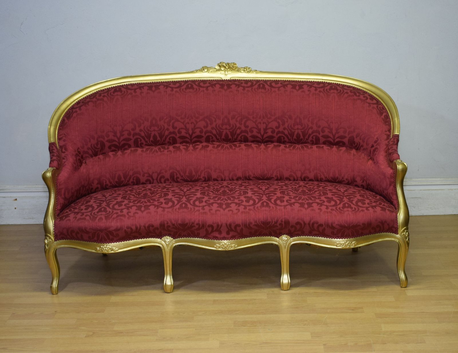Furniture Antique French Gold Painted Sofa photo