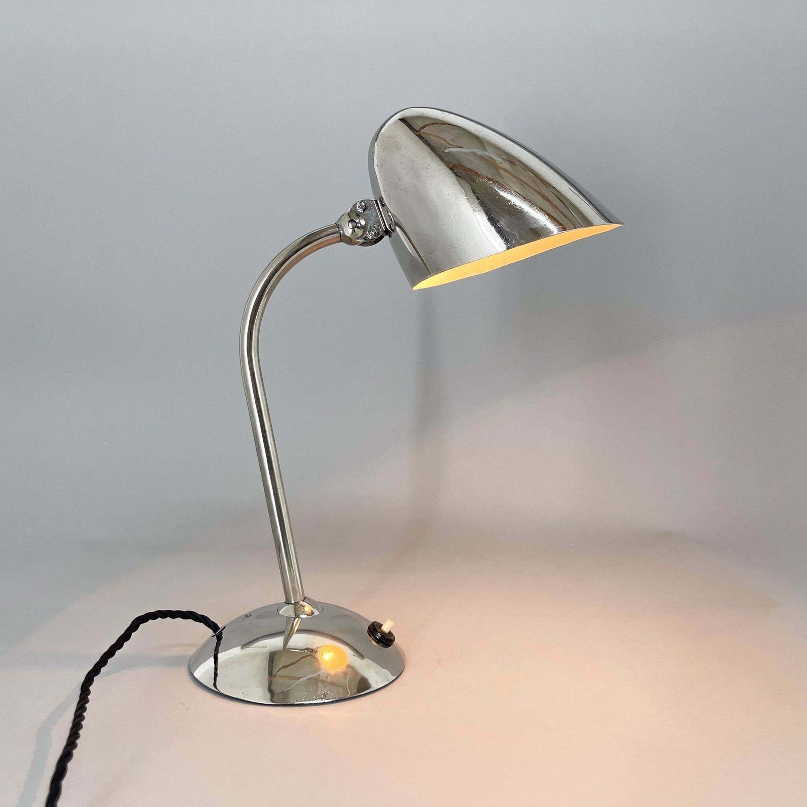 Lighting Functionalist / Bauhaus Flexible Table Lamp By Franta Anyz, 1930s photo