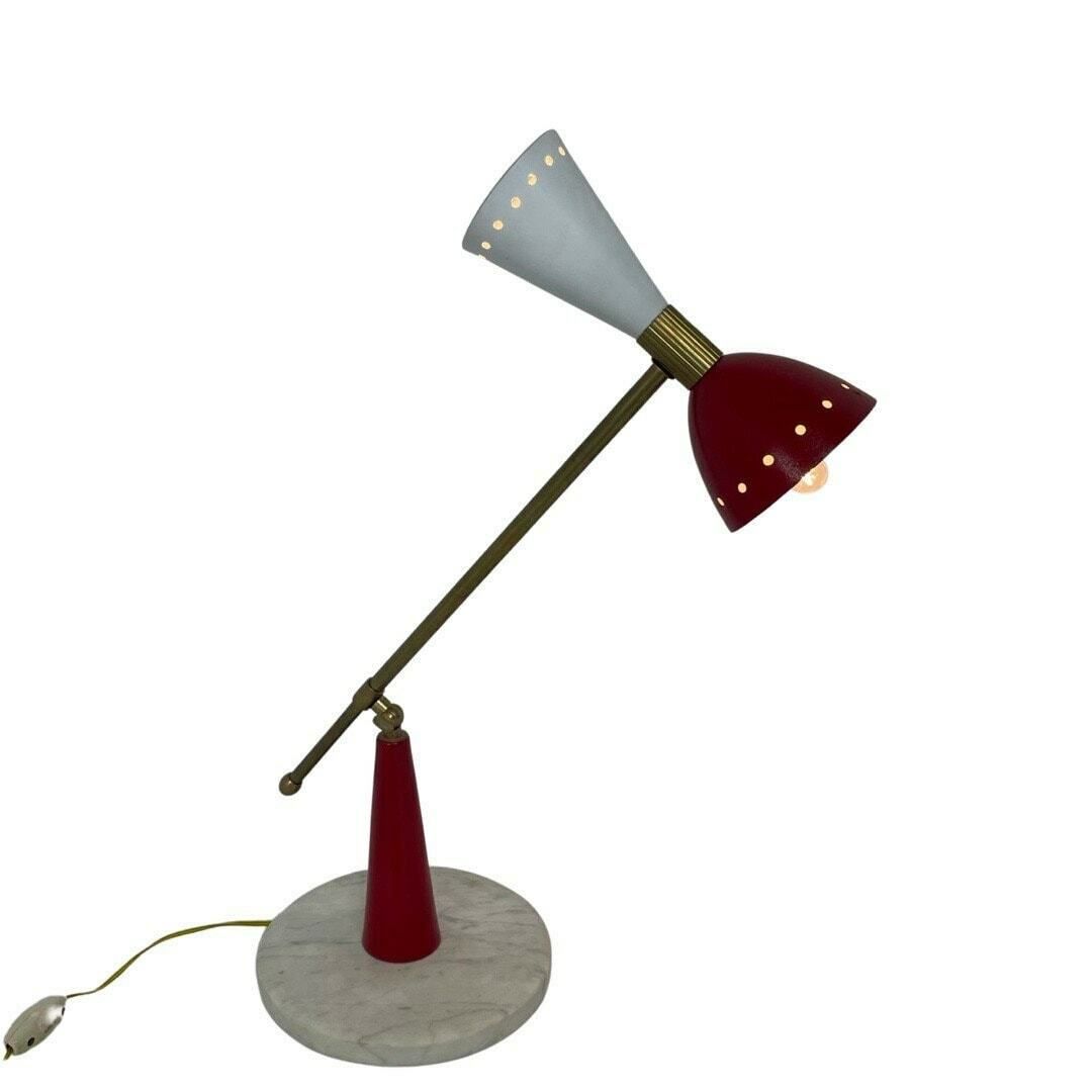 Attr. To   Stilnovo   Diabolo Desk Lamp   Mounted On A Marble Base photo furniture
