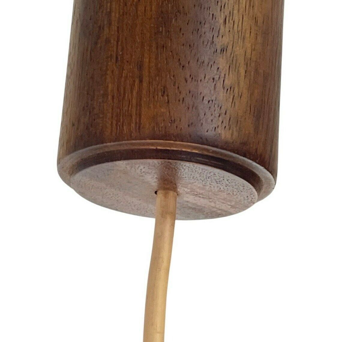 photo furniture Ca. 1960's Ceiling Fixture   Scandinavian Design   Teak Wood Plywood Cylinder And Matching Ceiling Canopy