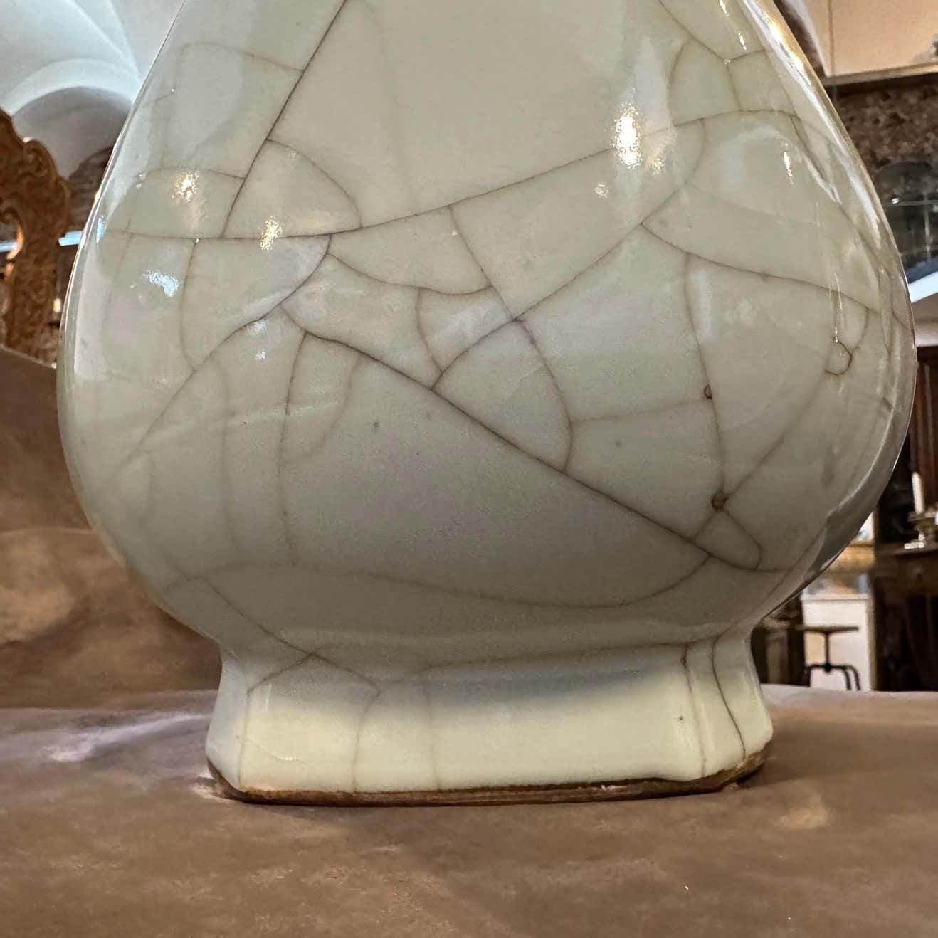 19th Century Greyish Celadon Glazed Chinese Porcelain Vase photo Home Decor