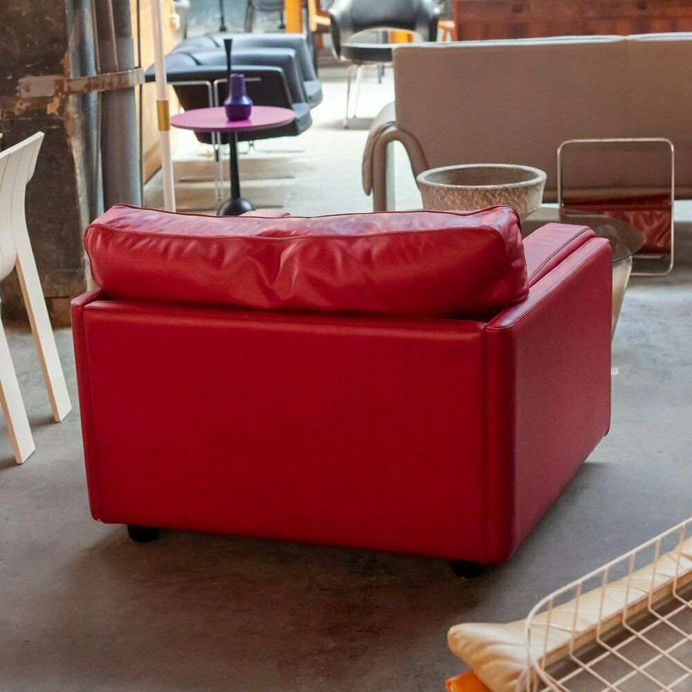 Model Socrates Red Armchair By Poltrona Frau, 1980s photo Furniture