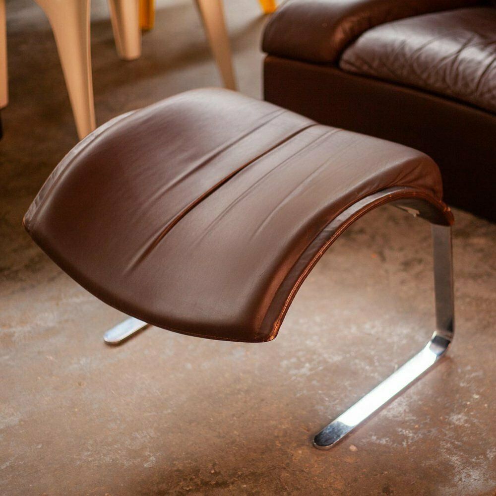 Lounge Chair And Ottoman By Giovanni Offredi For Saporiti, Italy, 1970s, Set Of 2 photo vintage