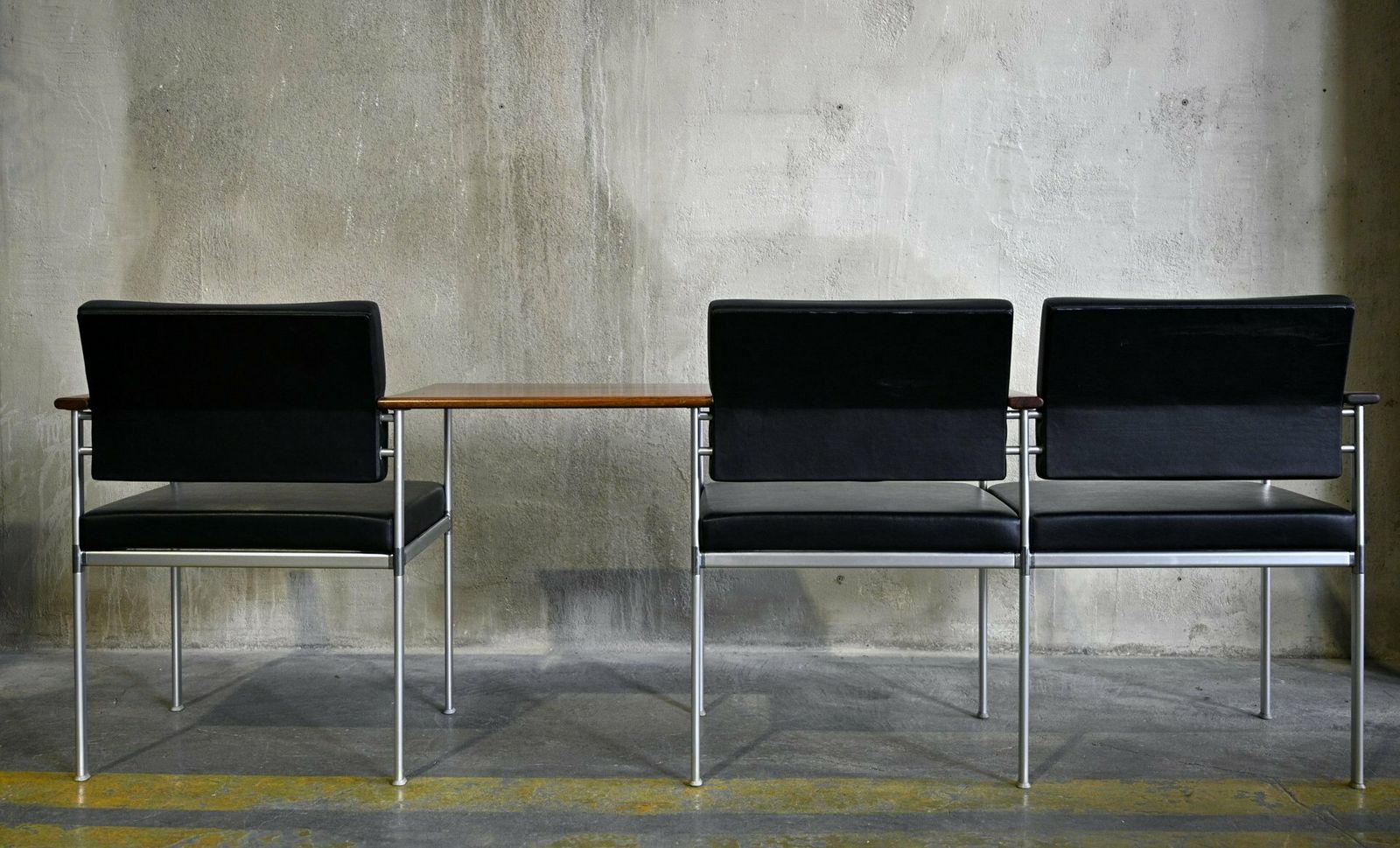 Mid Century Bench In Rosewood And Metal From Lübke photo vinterior