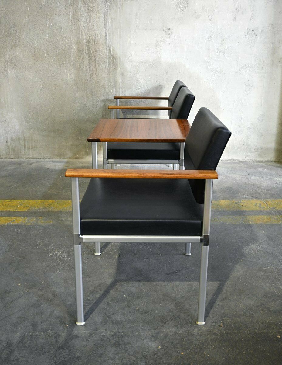 photo furniture Mid Century Bench In Rosewood And Metal From Lübke
