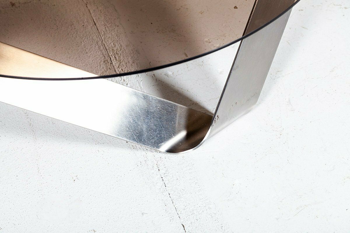 Glass Coffee Table By Knut Hesterberg For Ronald Schmitt, 1970s photo for sale