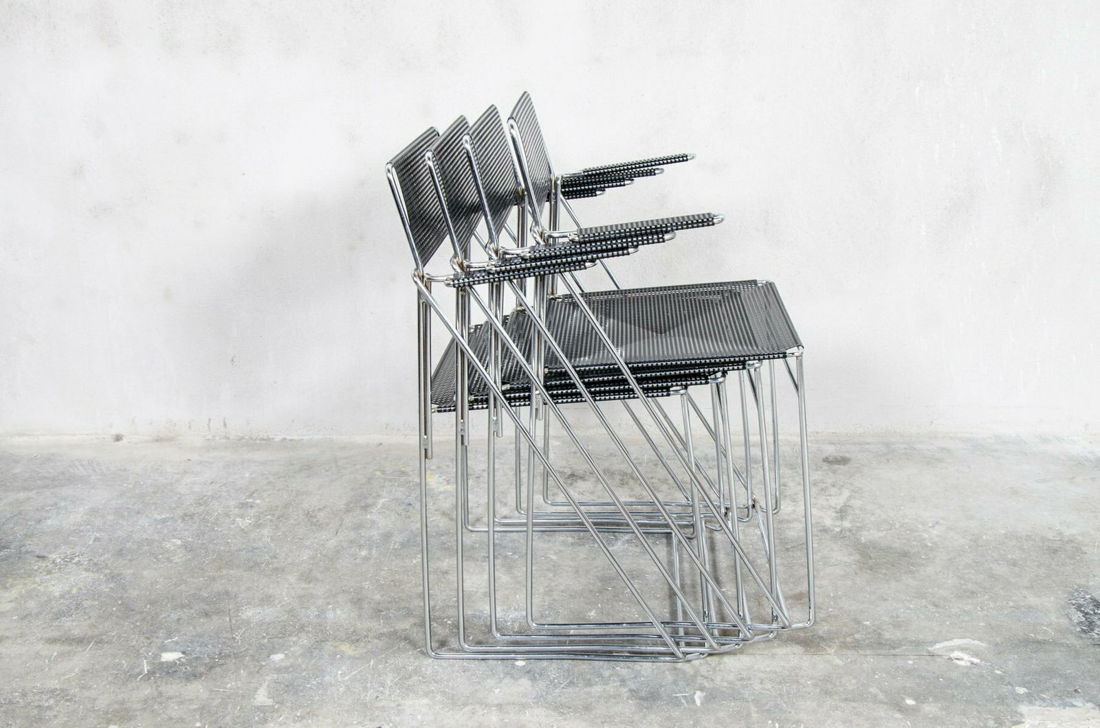 X Line Black Dining Chairs By Niels Jørgen Haugesen For Hybodan, Set Of 4 photo for sale