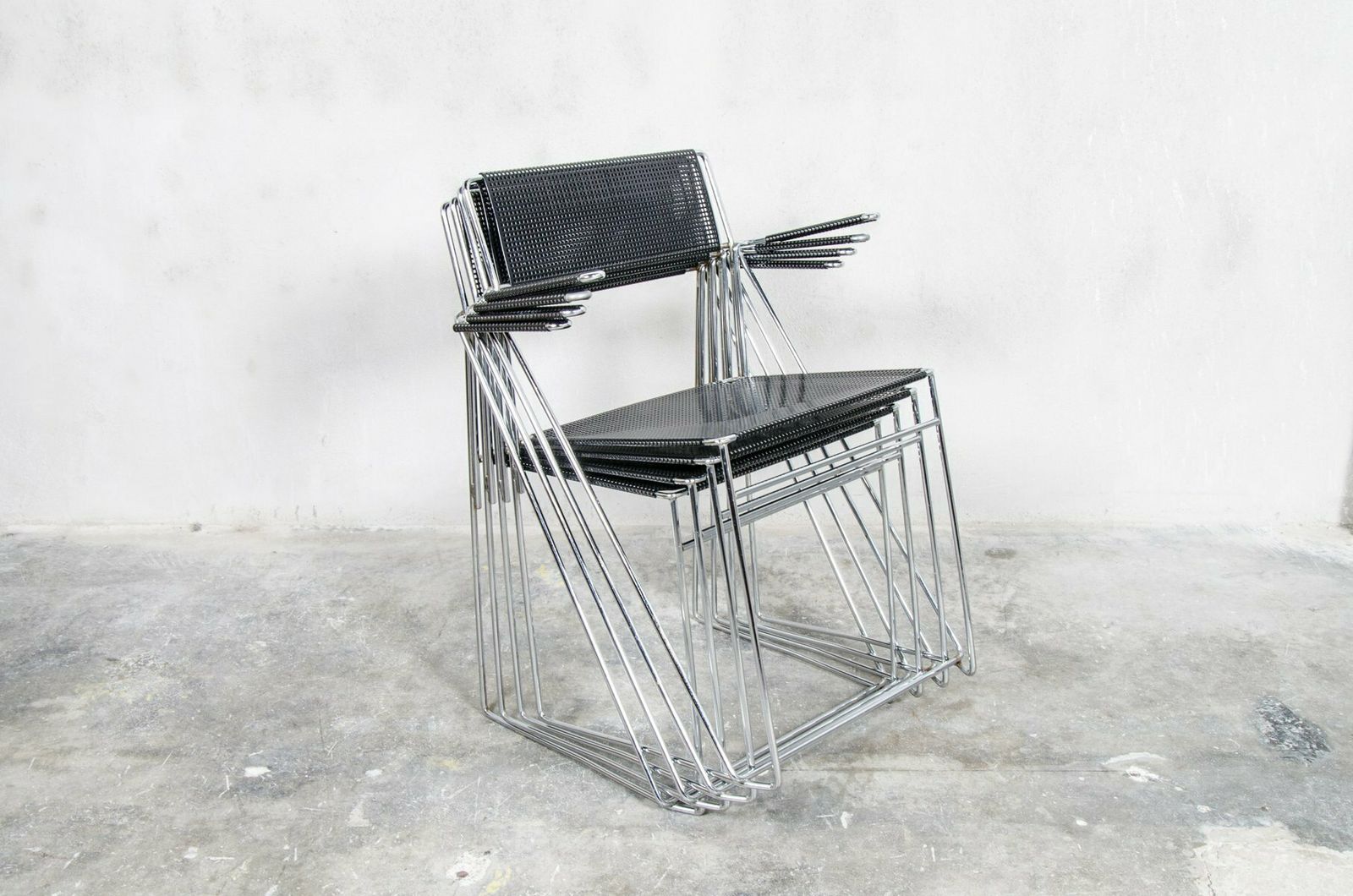 X Line Black Dining Chairs By Niels Jørgen Haugesen For Hybodan, Set Of 4 photo Furniture