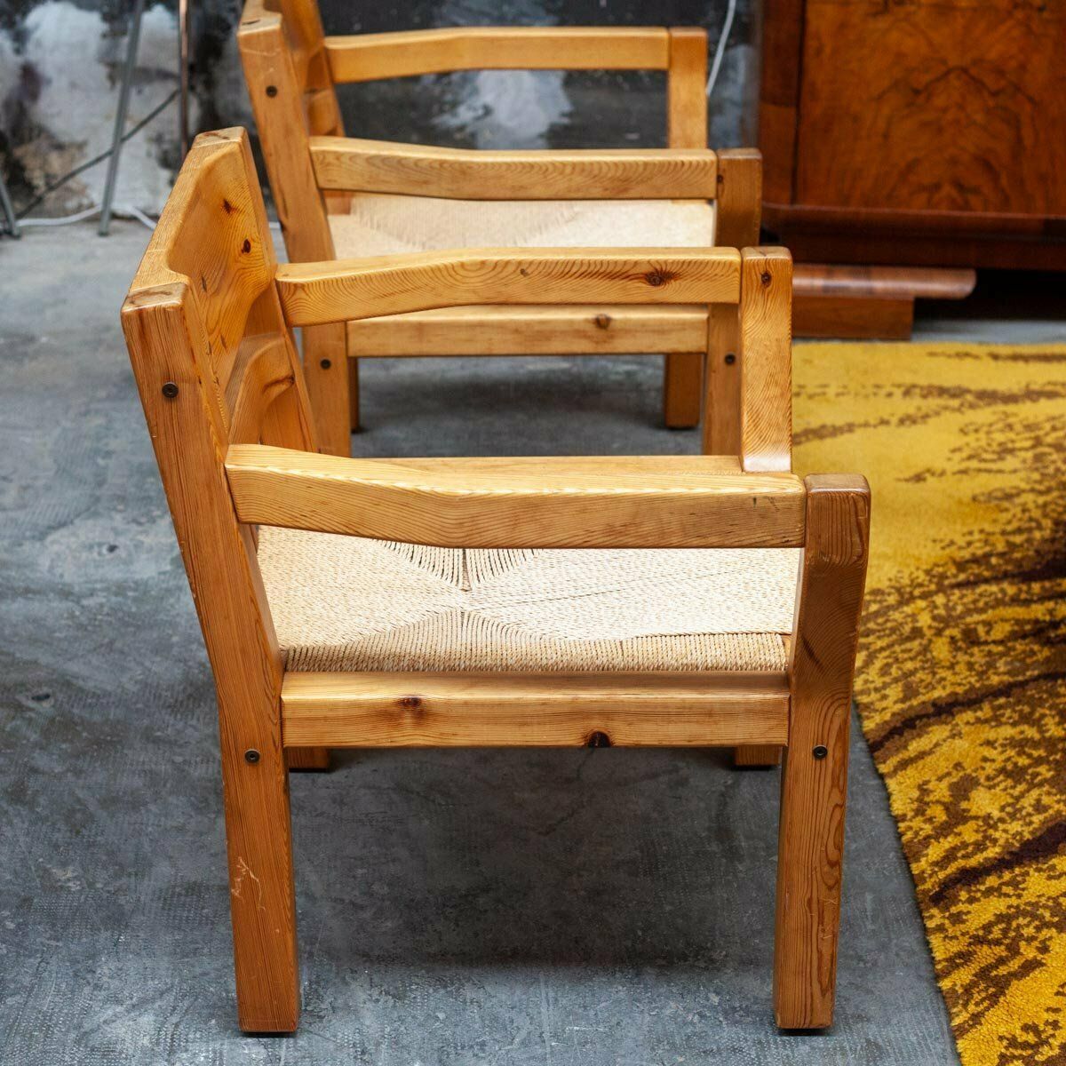 Danish Armchairs In Pine By Tage Poulsen, 1972, Set Of 2 photo furniture