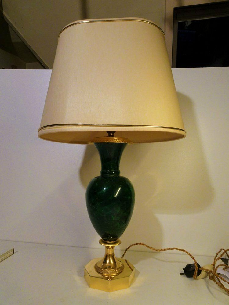 Mid Century French Neoclassical Table Lamp Attributed To Pierre Giraudon For Art Lux