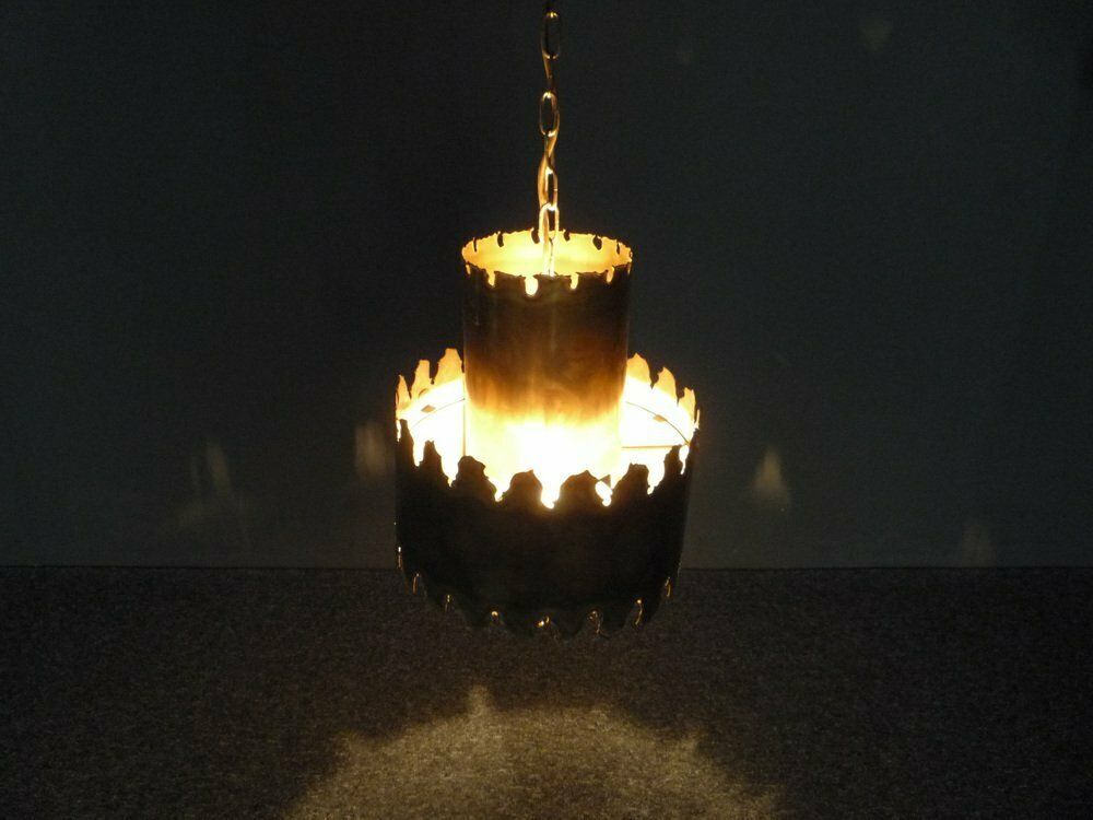 Brutalist Brass Pendant Lamp By Svend Aage Holm Sørensen For Holm Sørensen & Co, 1960s photo vintage