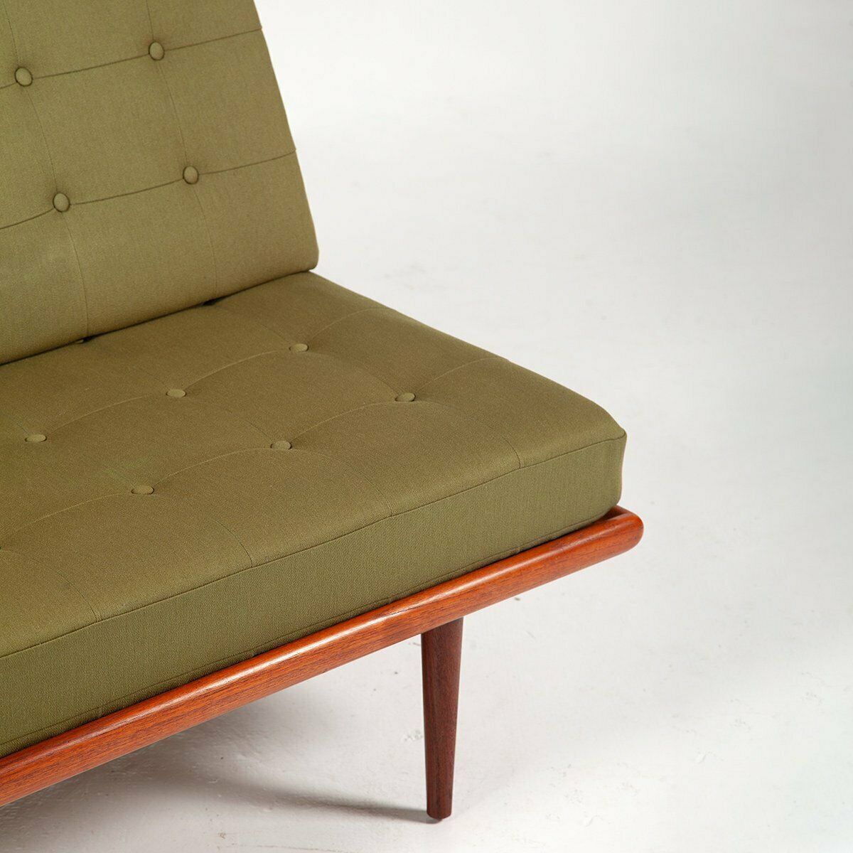 Danish Moss Green Fabric And Teak Minerva Daybed By Peter Hvidt & Orla Mølgaard Nielsen For France & Daverkosen, 1960s photo vinterior