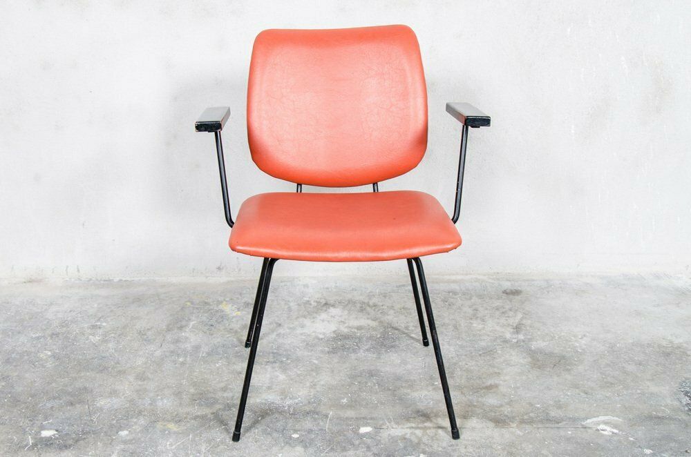 Bright Red Dining Chairs By W.H Gispen For Kembo, 1950s, Set Of 4 photo buy