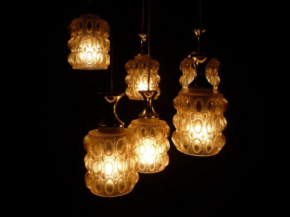 Lighting Space Age Cascade Pendant Lamp By Helena Tynell, 1960s photo