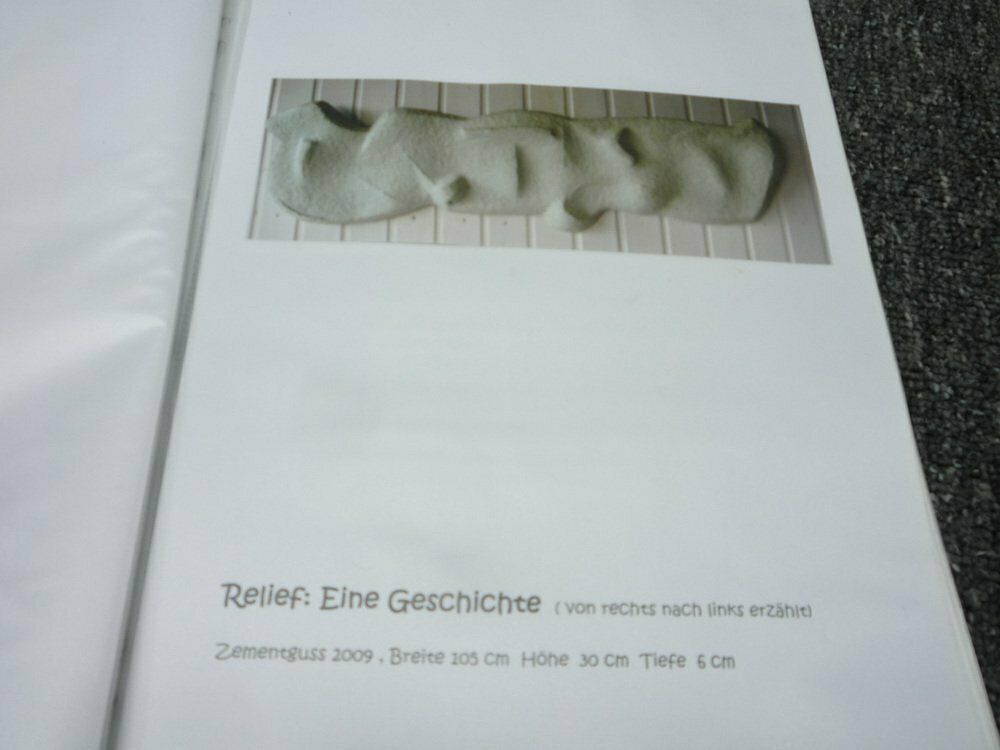 photo for sale Anthroposophical Cement Wall Sculpture By Armin Naldi, 2000s