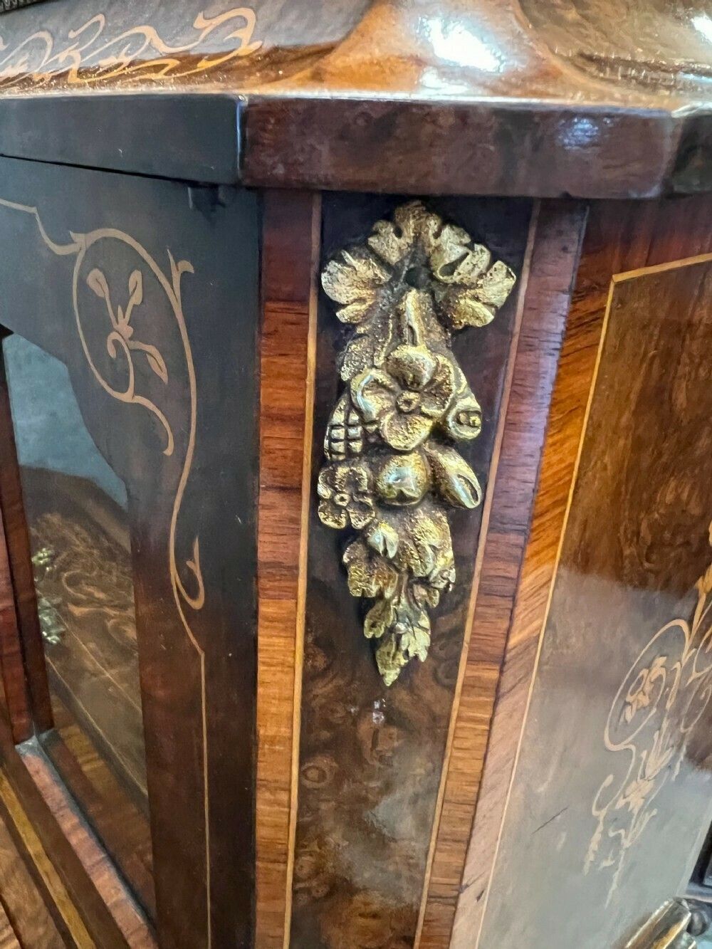 photo furniture Victorian Walnut & Inlaid Bureau De Dame Desk